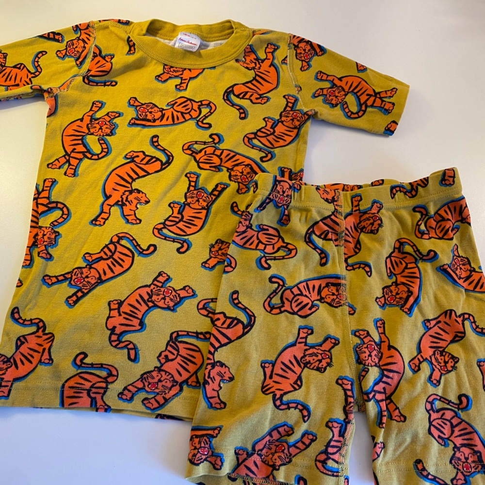 Hanna Andersson Tiger Short Pajama Set 140(10)
